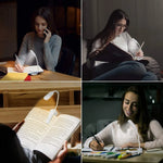 lampe led rechargeable usb flexible clipser lecture nocturne portable blanc noir