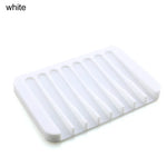 support savon silicone blanc gris rayures moderne facile nettoyer douche salle bain