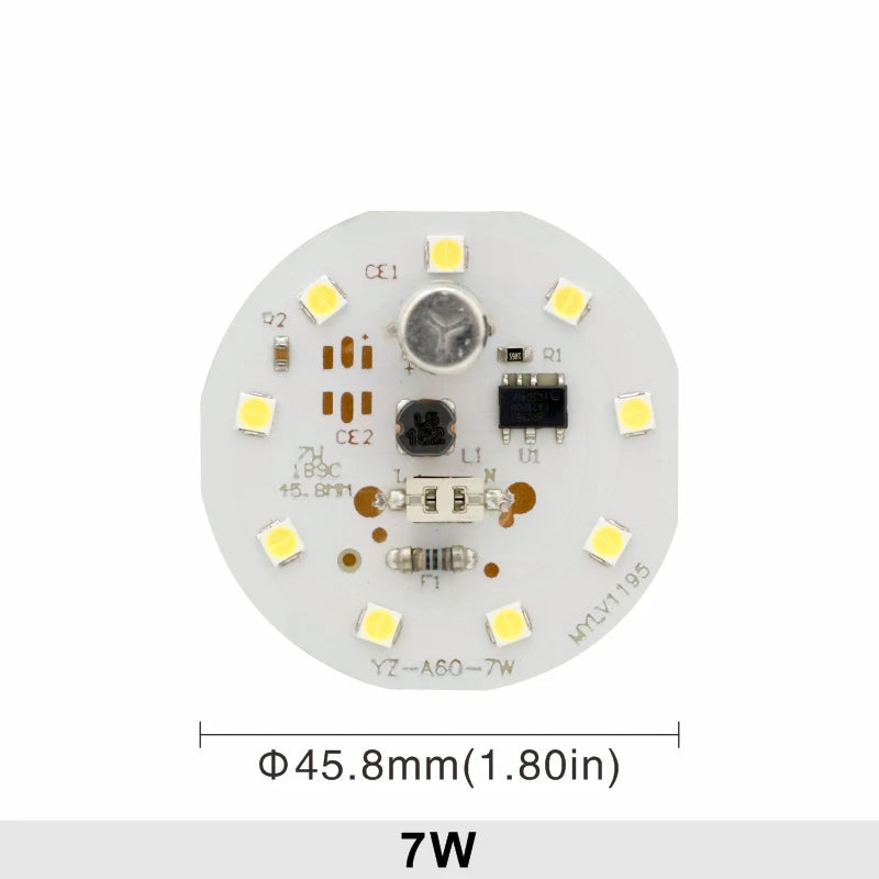 plaque led circulaire diodes blanc moderne 5w 7w 9w 12w 15w 18w 220v