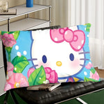 coussins décoratifs imprimés hello kitty bleu blanc rose vert jaune polyester cartoon salon lit