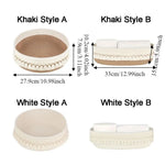 panier tissé boho chic beige noir franges rangement cosmétiques réutilisable multifonction opacité