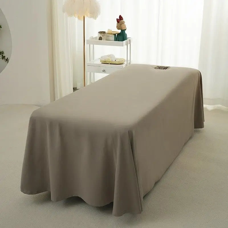 housse matelas massage uni polyester coton lit tout saisons beige moderne salon beauté