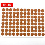 autocollants marron doré vis décoration tiroir meuble bois texture points circulaires résistants eau 96pcs