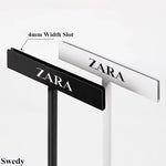 support publicitaire acrylique transparent noir blanc clips moderne porte affiche métal A4