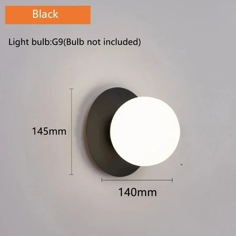 lampe murale moderne minimaliste noir or chambre coucher salon entrée cuisine salle manger
