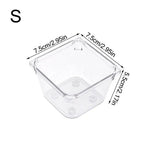 boîtes rangement transparentes modernes minimalistes cosmétiques bureaux cuisine XL XXL