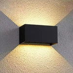 Éclairage mural led moderne 24w noir blanc imperméable ip65 extérieur contemporain aluminium