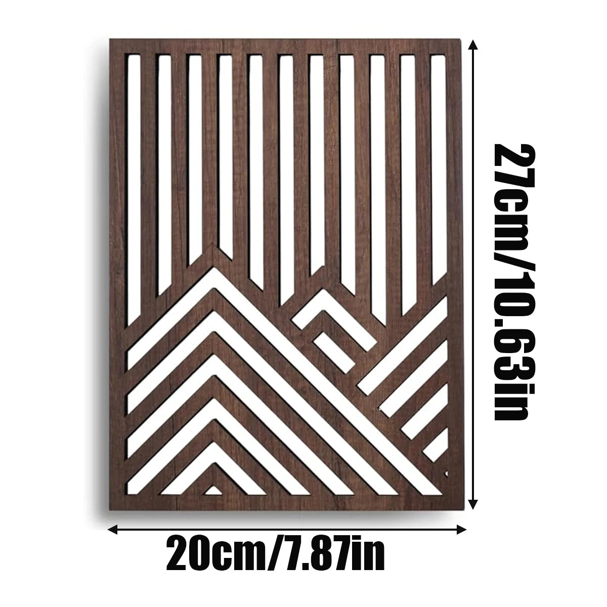 panneau décoratif mural moderne marron foncé blanc rayures bois chambre salon