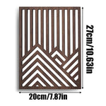 panneau décoratif mural moderne marron foncé blanc rayures bois chambre salon