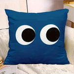 taies d'oreiller cartoon couleurs vives yeux sourires motifs opaques polyester peacheskin 40x40cm 45x45cm 50x50cm