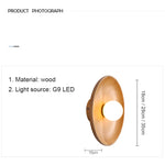 lampe murale bois clair rayures horizontales led moderne 15cm 18cm 28cm 35cm