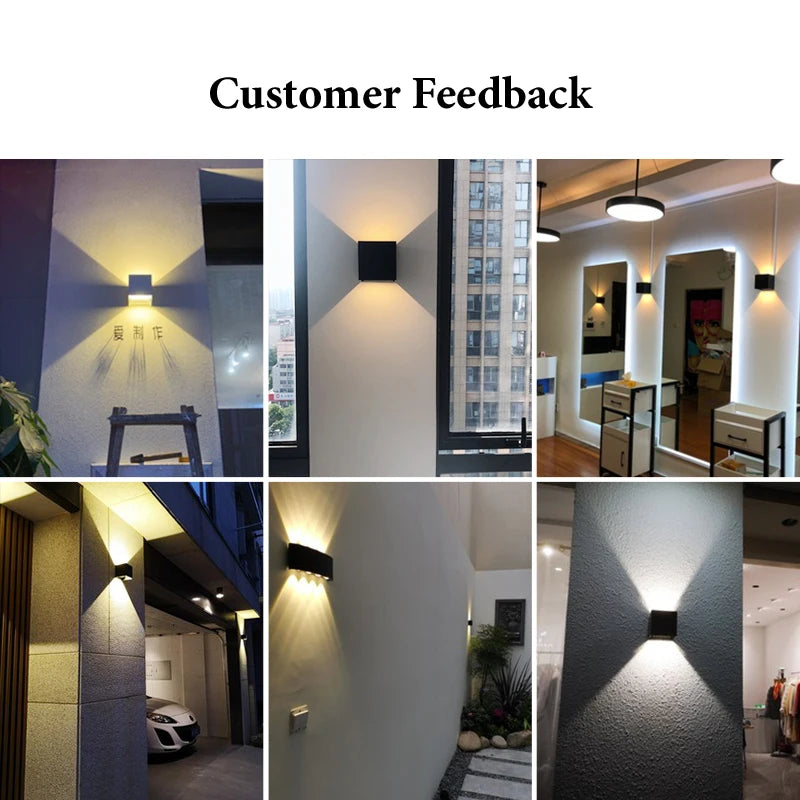 lampe murale moderne noire blanc 8w 4w 12v led cuisine salle manger