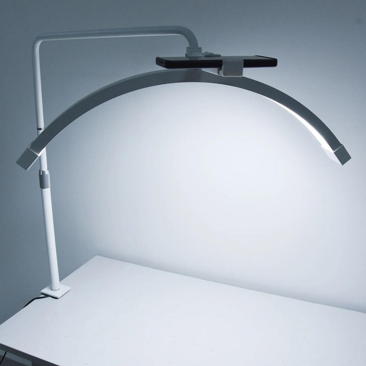 lampe led anneau noir blanc moderne clip adaptable 40w