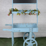 chariot fleurs bois vintage grille rangement panier osier rustiqueextérieur