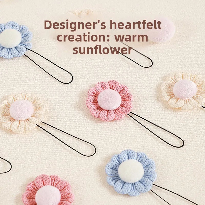 fixations couverture fleurs tournesols rose bleu beige blanc floral mignon texturées aiguille coud crochet
