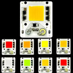 ampoule led cob 50w ac 220v blanc jaune rouge extérieure spotlight technologie circuits imprimés