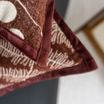 coussin housse carré moderne motif végétal feuilles fleurs adhésif polyester 45x45cm 30x50cm decoration intérieur