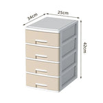 rangement tiroirs multi niveaux couvercle coulissant moderne gris clair blanc matériau métal organisateur