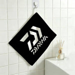 gant toilette noir bleu blanc logo daiwa motif floral durable maison restaurant