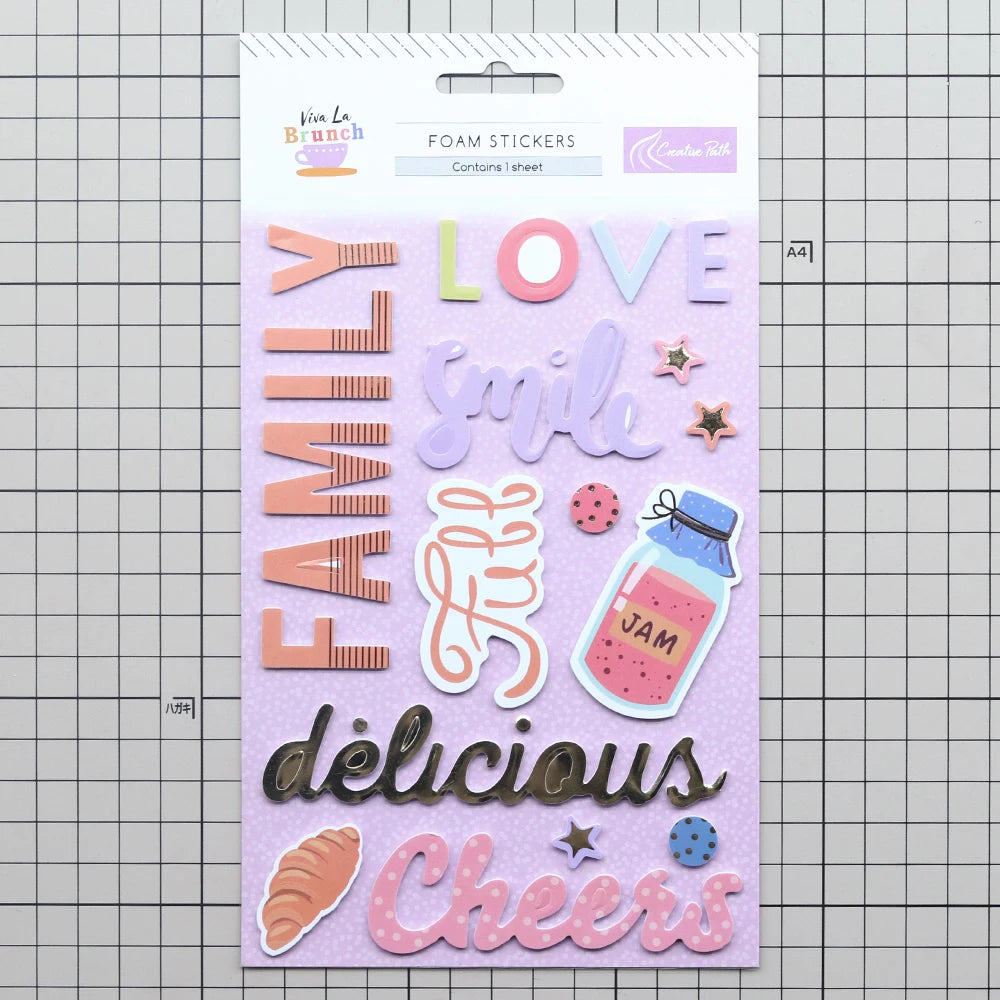 sticker mousse famille amour smile étoiles confiture croissant pois décoratif modernescrição
