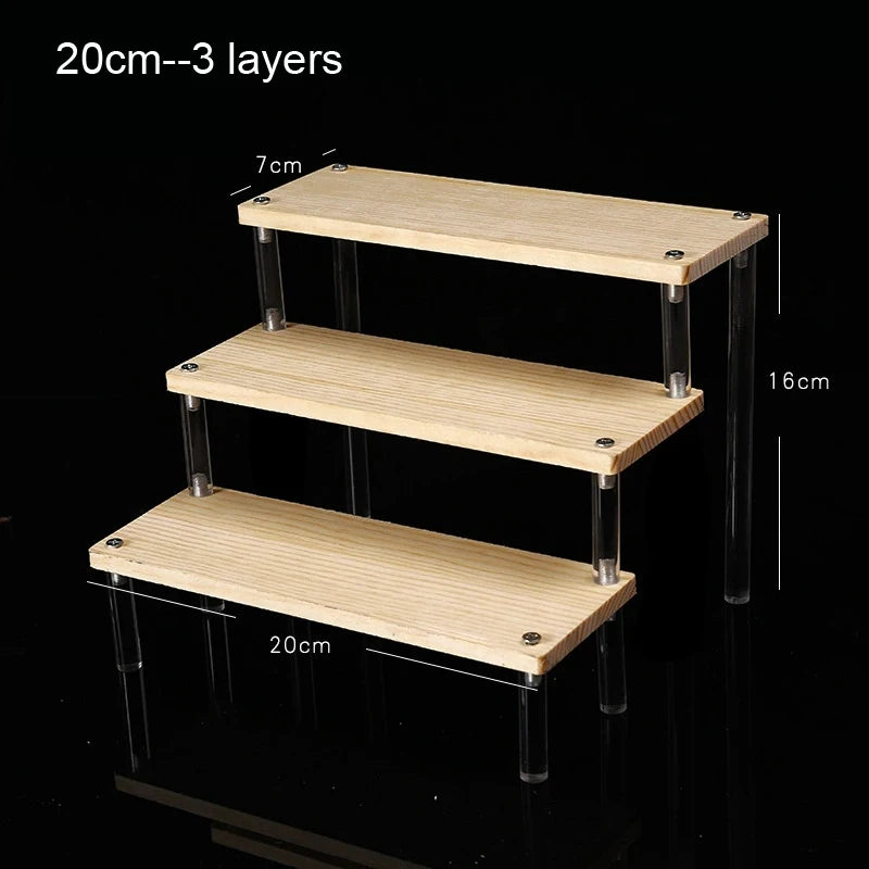 étagère bois massif moderne niveaux rangement cosmétiques vis minimaliste salon