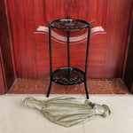 support plante métal noir blanc grille ajourée moderne pieds solides pots tiered shelf