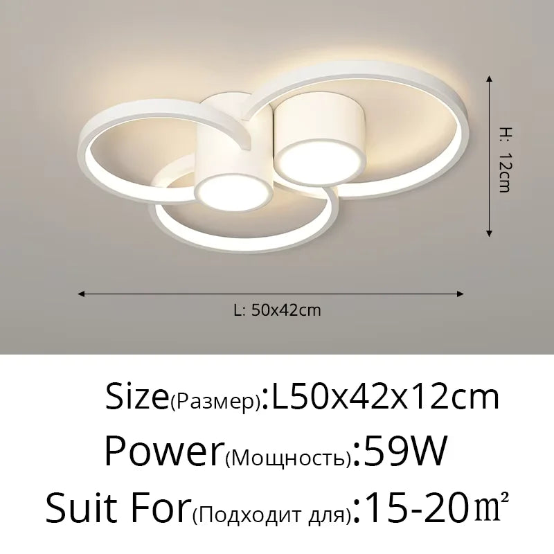 plafonnier led carré moderne minimaliste noir blanc géométrique chambre décoration maison