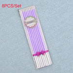bougies holographiques violet vert bleu modernes pièces boîtes présentation transparentes