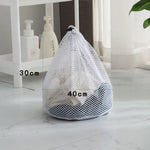 sac linge filet réutilisable blanc beige bleu transparent utilitaire contemporain 50cm 60cm 30cm 40cm