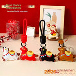 porte clés chevaux chapeaux motifs géométriques moderne blanc rouge noir marron