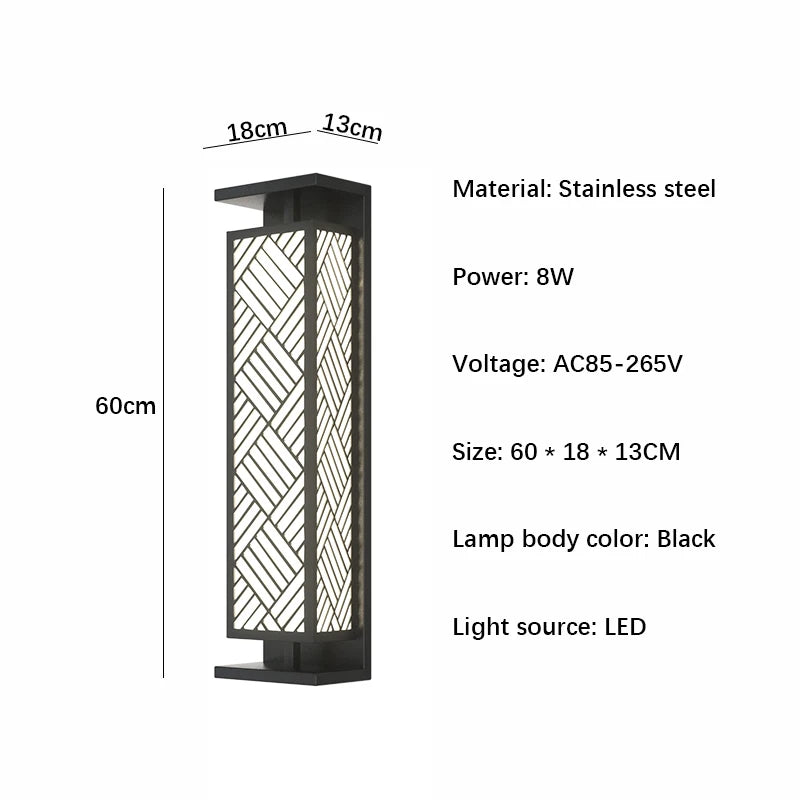 appliques murales modernes or noir blanc éclairage led ip65 résistant l'eauextérieur fixations