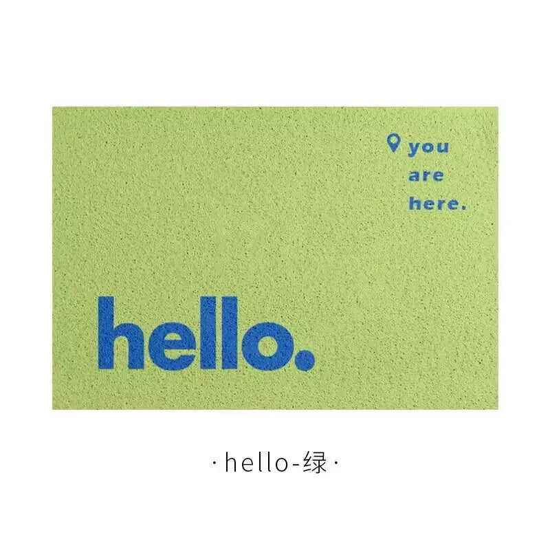 tapis d'entrée personnalisé moderne texte motif porte maison intérieur extérieur blanc