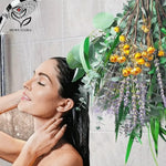 bouquet fleurs séchées naturel eucalyptus lavande vert jaune violet décoration intérieure bohème rustique