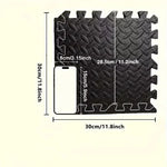 tapis sol modulaires texturés diamantés noirs exercices sportifs 16 pièces