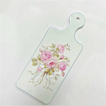 planche découper céramique vintage fleurs roses motifs géométriques blanc roseclair