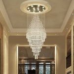 lustre moderne cristal transparent acier inoxydable flux lumineux haute certification