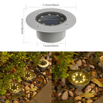 lampe solaire moderne argentée lumière blanche extérieure étanche patio jardin passerelle