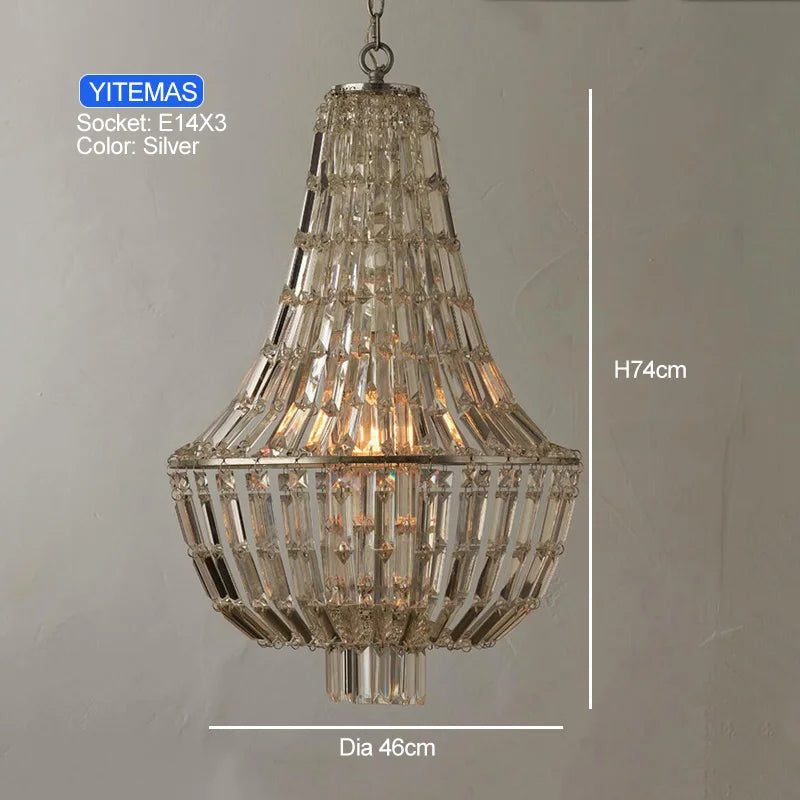 lustre classique cristal transparent doré rangs haute qualité autonome certification sécurité