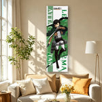 affiche murale anime vert white personnage attack on titan moderne large