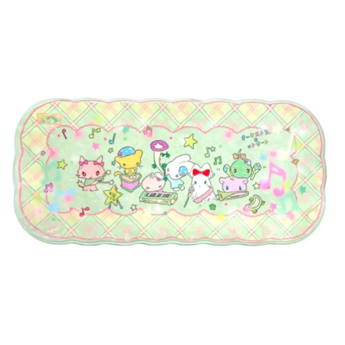tapis vert pastel rose clair dessins animés carreaux géométriques imperméable antidérapant polyester usage multipleextérieur
