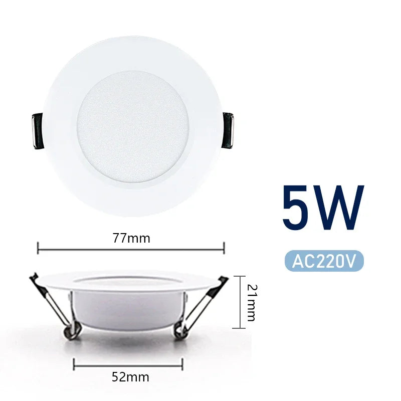 lampe led encastrable blanc moderne clips chambre salon cuisine