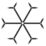 sangles élastiques ajustables clips métalliques maintien draps lit noir modernes 70cm 280cm