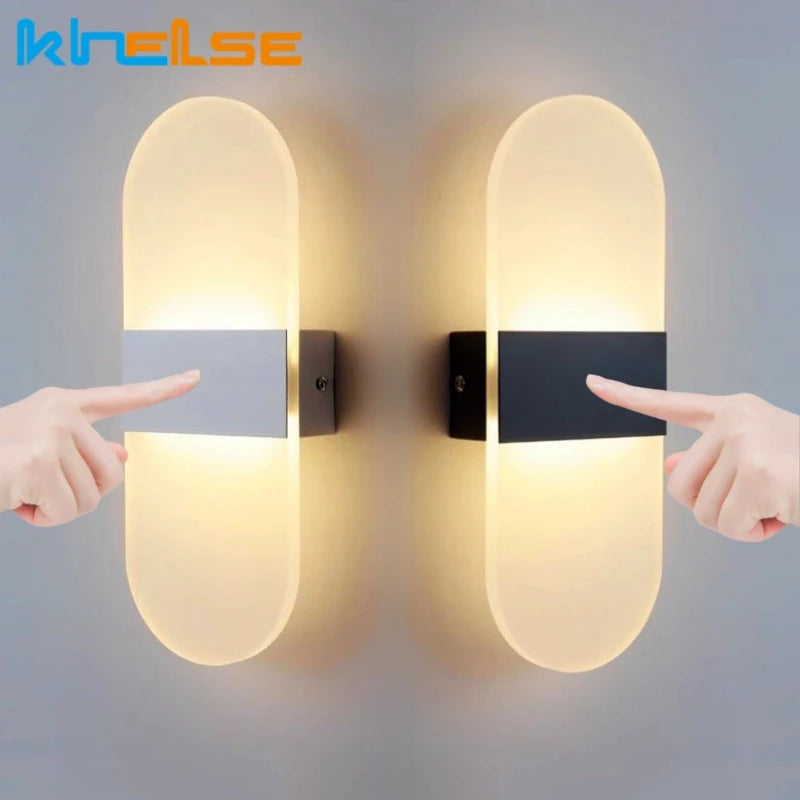 applique murale led moderne aimant blanc noir 6000k 3000k usb rechargeable