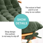 coussin chaise velours boutons vert olive moderne confortable amovible lavable ppcotton polyester rectangulaire adultes