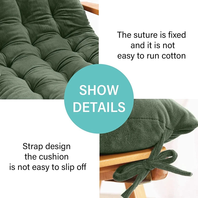 coussin chaise velours boutons vert olive moderne confortable amovible lavable ppcotton polyester rectangulaire adultes