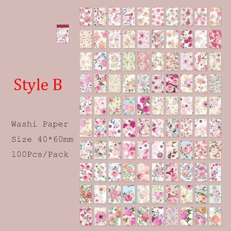 autocollants fleurs vintage multicolores scrapbooking artisanat diy cartes postales etiquettes papier decoratif