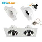 lot spots led encastrés blanc grille hexagonale anti reflet réglable moderne