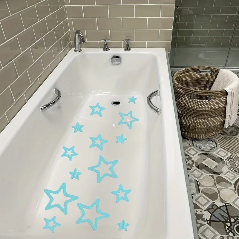autocollants étoiles bleu clair moderne adhésifs salle bain toilettes décoration amovibles