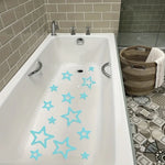 autocollants étoiles bleu clair moderne adhésifs salle bain toilettes décoration amovibles