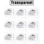 crochets muraux adhésifs transparents blancs noirs modernes rangement douche 12 pièces